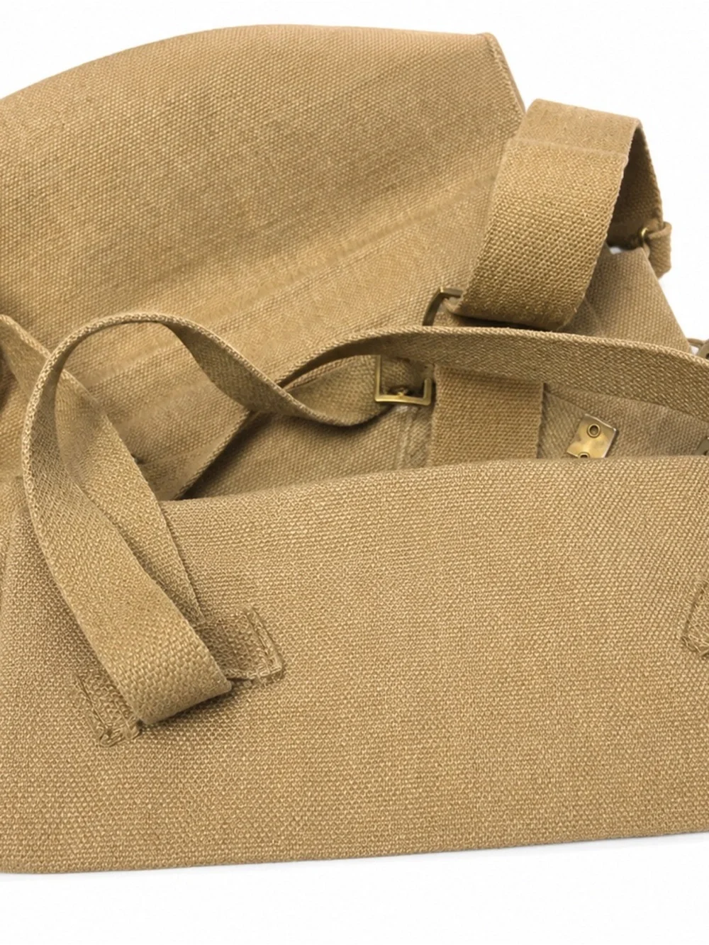Vintage Military Khaki Canvas Rucksack Field Backpack